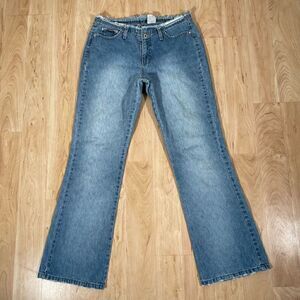 C’Est Toi Sz 11 Straight Leg Distressed Blue Jeans